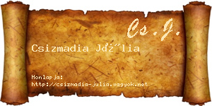 Csizmadia Júlia névjegykártya