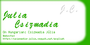 julia csizmadia business card